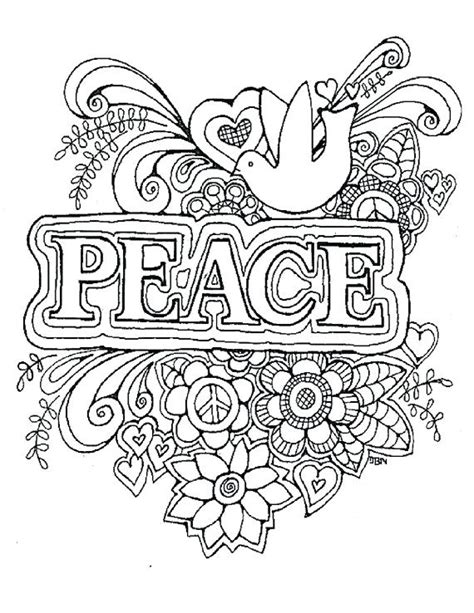 Peace Sign Coloring Pages For Adults at GetColorings.com | Free ...