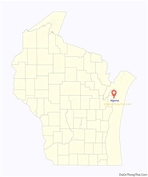 Map of Algoma city, Wisconsin - Thong Thai Real