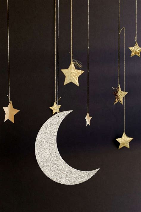 Meri Meri Moon And Star Hanging Decorations | Moon decor, Handmade home decor, Hanging decor