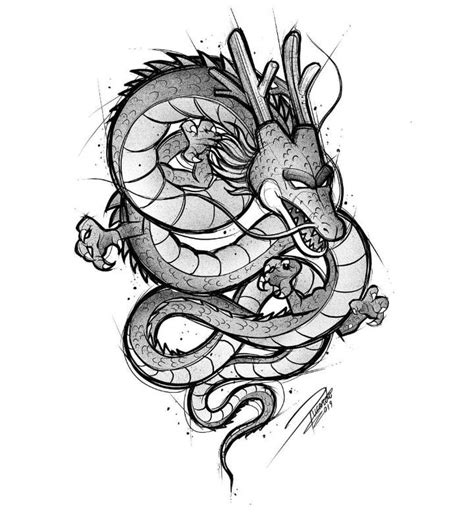 Shenron, Dragon Ball Z | Dragon ball tattoo, Dbz tattoo, Japanese ...