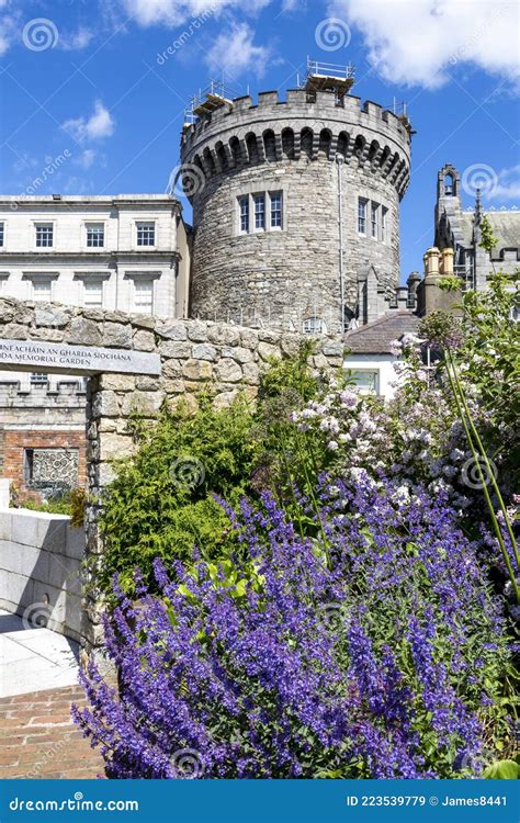 Dublin Castle from the Garden, Stock Image - Image of garden, flowers ...