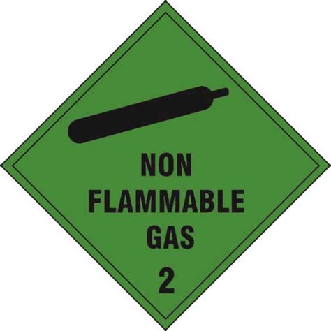 Non Flammable Gas 2 Diamond Label - Signs, Labels & Stickers - ESE Direct