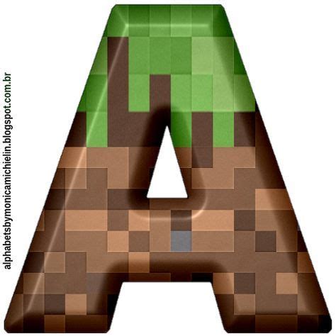 MINECRAFT ALPHABET LETTER PNG , ALFABETO MINECRAFT #minecraft, #love, | Minecraft theme ...