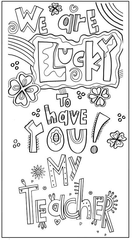 Cute Teacher Appreciation Coloring Pages