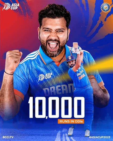 Rohit Sharma 10000 ODI runs and counting : r/IndiaCricket