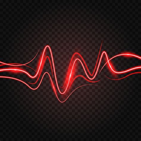 Abstract wave Red Laser beam light effect illuminated 12031680 Vector Art at Vecteezy