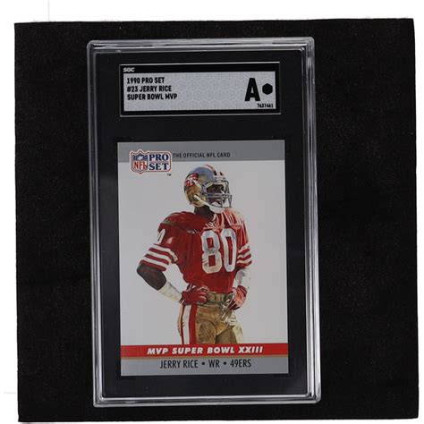 Jerry Rice 1990 Pro Set Super Bowl MVP's #23 (SGC Authentic) | Pristine ...