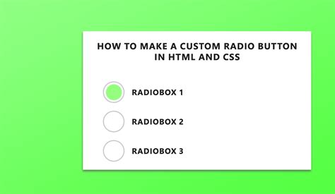 Custom Radio Button Using Html Css Only Youtube - vrogue.co