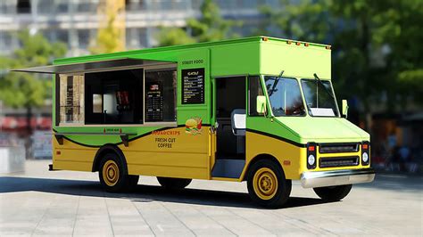 3D model Food truck step van VR / AR / low-poly | CGTrader