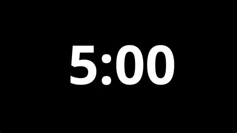 Five Minute Countdown Timer with Source - YouTube