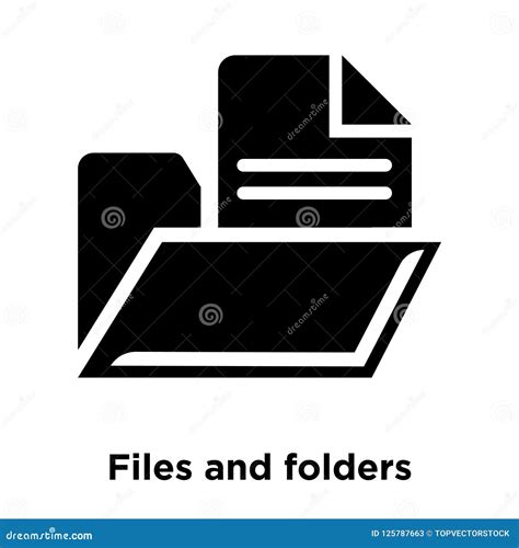 Files And Folders Icon Vector Isolated On White Background, Logo | CartoonDealer.com #125787663