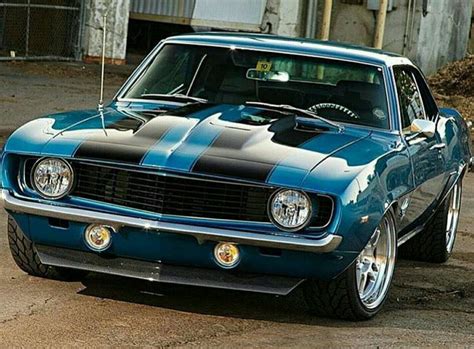 1969 CAMARO in Blue and Black Stripes