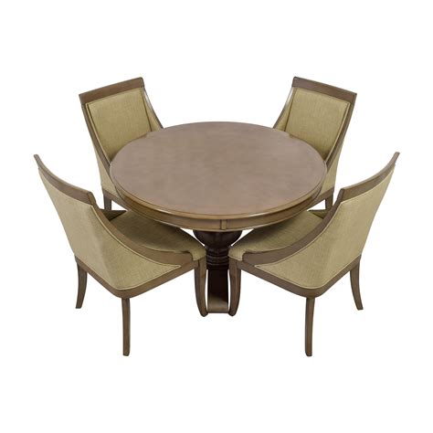 Bob's Furniture Gatsby Round Dining Set with Swoop Chairs | 72% Off | Kaiyo