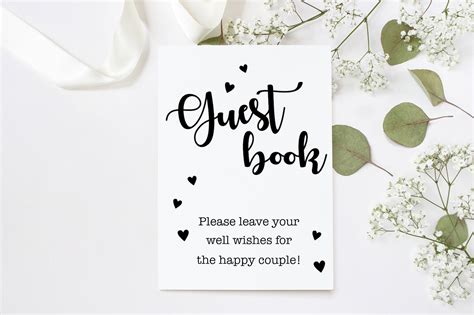 Wedding Guest Book Sign Wedding Sign Printable Wedding Signs - Etsy