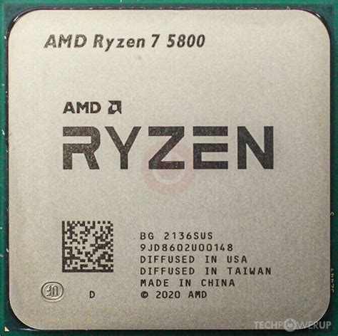 AMD Ryzen 7 5800 Specs | TechPowerUp CPU Database