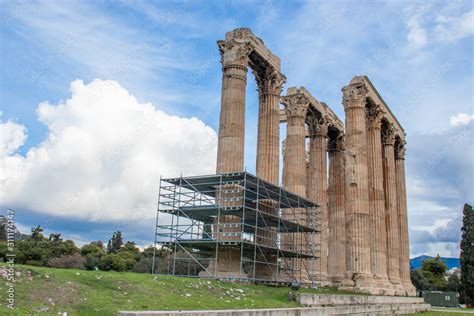 The Temple of Olympian Zeus also known as the Olympieion or Columns of ...