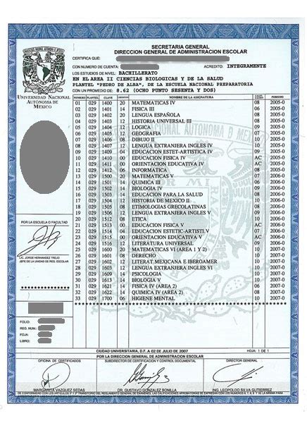 » Certificado de Preparatoria UNAM