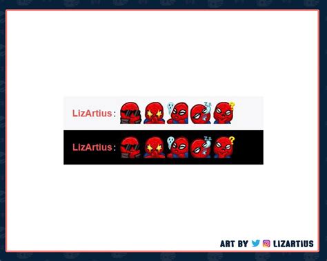 Marvel Spiderman Pre-made Emotes for Twitch Youtube Discord - Etsy