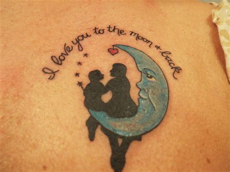 I love you to the moon and back- Tattoo by Beth Potter, Congress Street Tattoo, Portsmouth NH ...