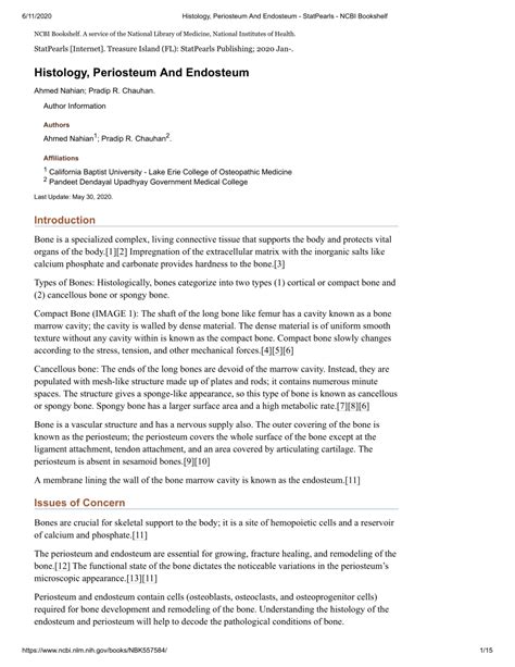 (PDF) Histology, Periosteum And Endosteum. PMID: 32491516