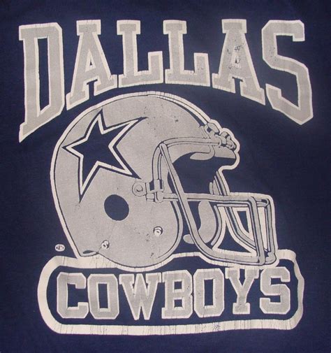 Vintage 80s DALLAS COWBOYS Football NFL Blue T-shirt Logo 7 - Etsy