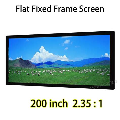 HD Screen 200 inch 2.35:1 Flat Fixed Frame DIY Projection Screens Perfect For 4K 3D Movie-in ...