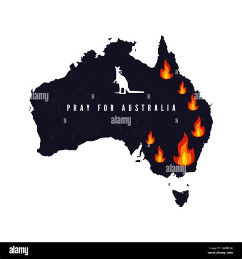 Pray for Australia banner. Forest fires in Australia Stock Vector Image & Art - Alamy