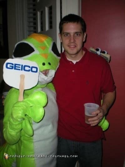 Geico Gecko and Customer Couple Costume