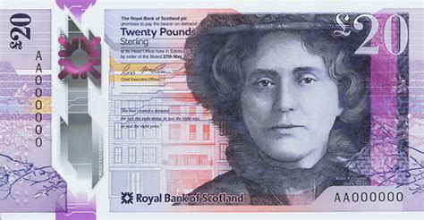 Scotland’s Royal Bank of Scotland new 20-pound polymer note reported for introduction on 05.03. ...