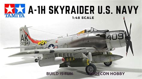 Tamiya Douglas A-1H Skyraider US Navy 1/48 Scale Model Kit, 50% OFF