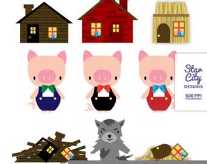 Three Little Pigs Houses Clipart | Free Images at Clker.com - vector ...