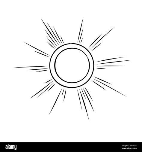 Esoteric symbols of the sun. Celestial signs. Vector illustration in hand drawn Stock Vector ...