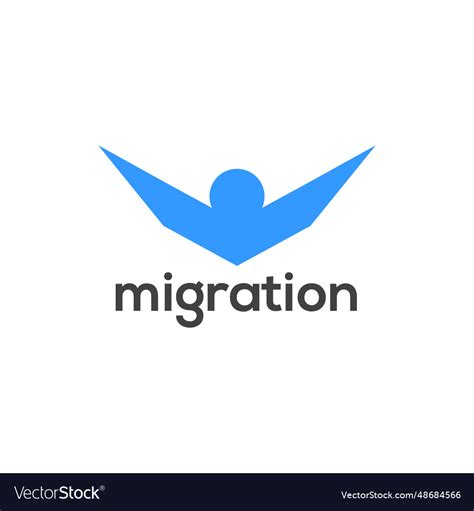 Migration logo Royalty Free Vector Image - VectorStock