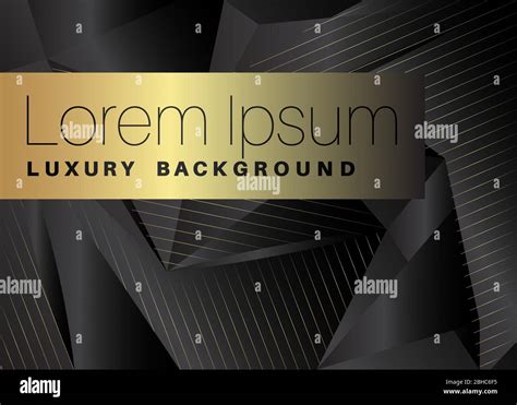 Minimalist black premium exclusive background. Vector luxury dark and golden gradient geometric ...