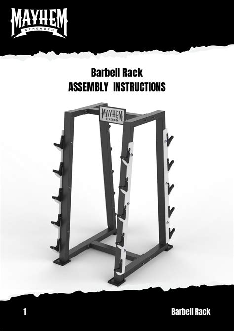 MAYHEM STRENGTH BARBELL RACK ASSEMBLY INSTRUCTIONS Pdf Download | ManualsLib