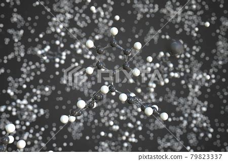 Triphenylmethane molecule, scientific molecular... - Stock Illustration ...