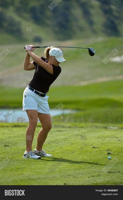 Woman Golfer Swinging Image & Photo (Free Trial) | Bigstock