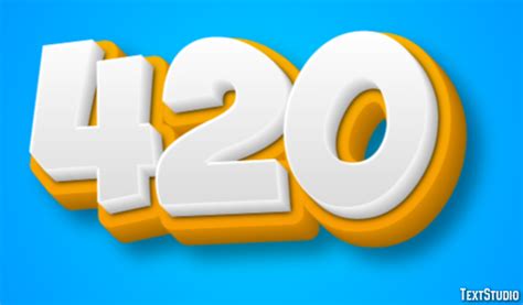 420 Text Effect and Logo Design Number