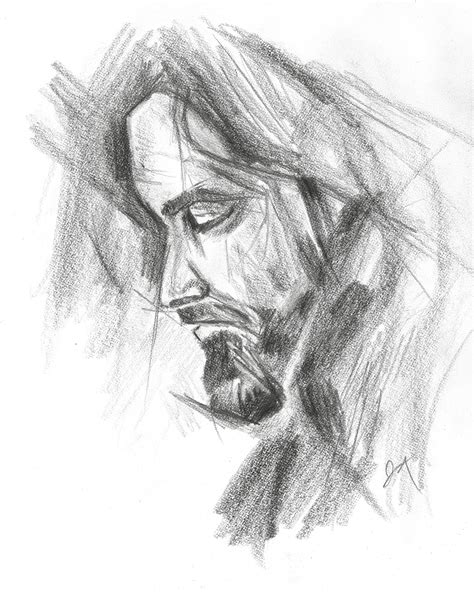 A Sketch of Christ. Christian Drawing. Minimalist Art. - Etsy