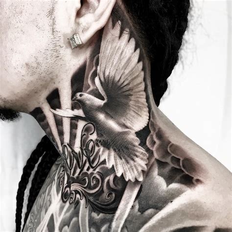 24+ Best Back of neck dove tattoos ideas