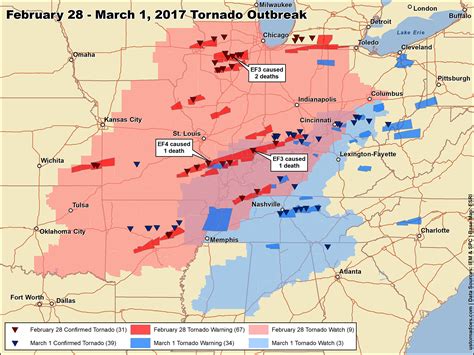 The largest tornado outbreaks of 2017 - U.S. Tornadoes