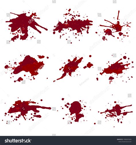 Blood Splash Vector Set Isolated On Stock Vector (Royalty Free) 1998997649 | Shutterstock