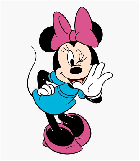 Transparent Minnie Pink Png - Cartoon Minnie Mouse Blue Dress, Png Download - kindpng