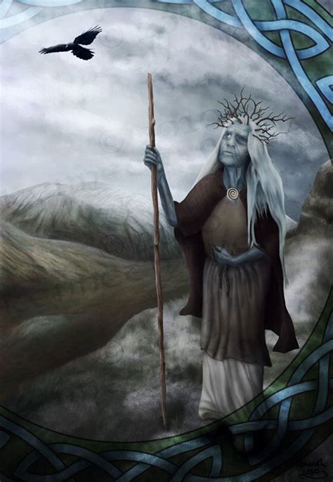 Cailleach- Irish and Scottish myth: the winter goddess. Her staff freezes the earth and the ...