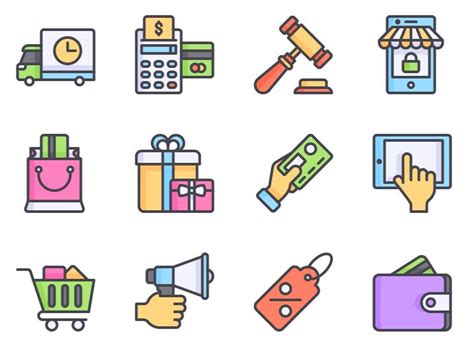 Free 12 Flat E-commerce Vector Icons - TitanUI