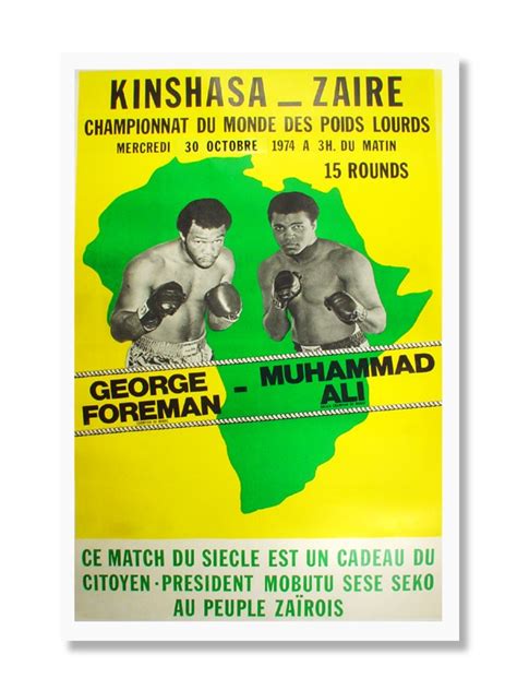 1974 Muhammad Ali v. George Foreman Zaire Site Poster