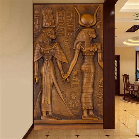 Custom Modern Art Wall Painting For Living Room 3D Ancient Egyptian ...