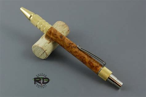 Amboyna Burl Pen Wood Pen Brass Metal Pen Click Pen - Etsy