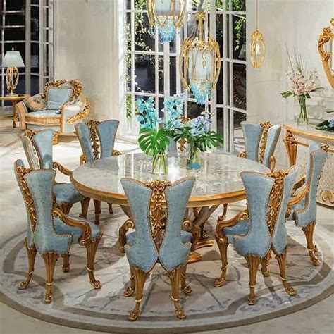 Luxury custom 8 seat round dining table 28180 | Luxury dining room ...