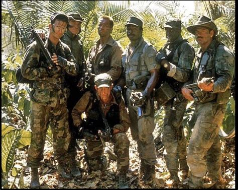 The main cast of Predator behind the scenes (1987) : r/OldSchoolCool